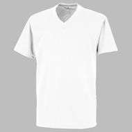 AIR020 エアレットVネック半袖Tシャツ(ホワイト)