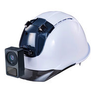 カメラアタッチメント付き　通気孔付き透明バイザー付きヘルメット（ライナー付）
