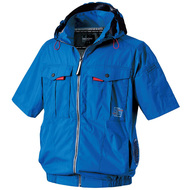 サイドファン半袖フードジャケット