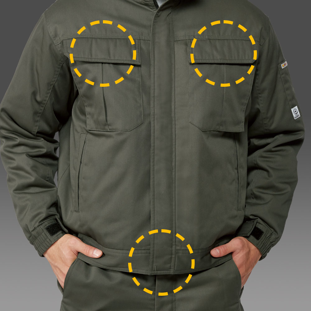 Asahicho(旭蝶) E65300 ブルゾン（裾シャーリング） 11810円｜作業服